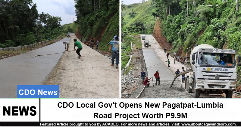 CDO Local Gov't Opens New Pagatpat-Lumbia Road Project Worth P9.9M