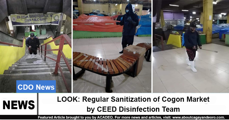 LOOK: Regular Sanitization of Cogon Market by CEED Disinfection Team