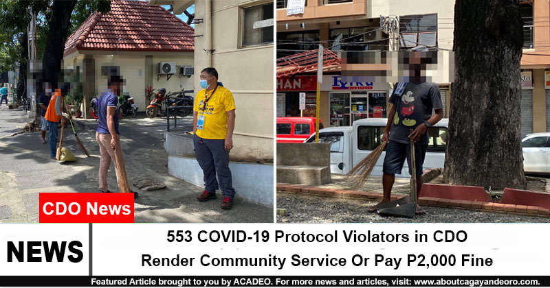 553 COVID-19 Protocol Violators in CDO