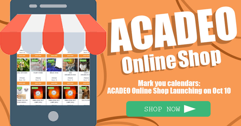 ACADEO Online Shop To Be Launched This October 10