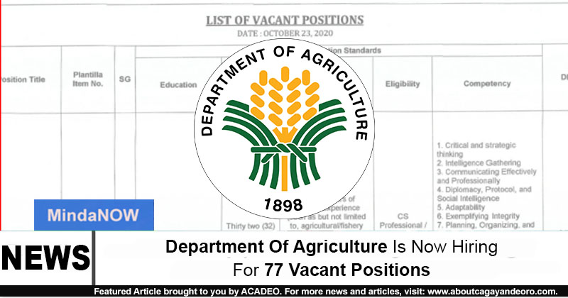 Department Of Agriculture