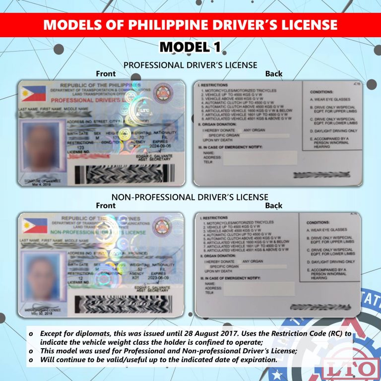 LOOK: Official Driver's License Models Of LTO