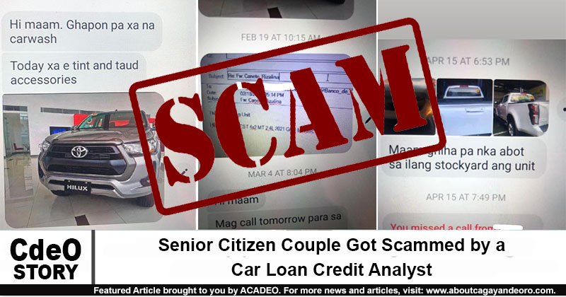 Senior Citizen Couple Got Scammed by a Car Loan Credit Analyst