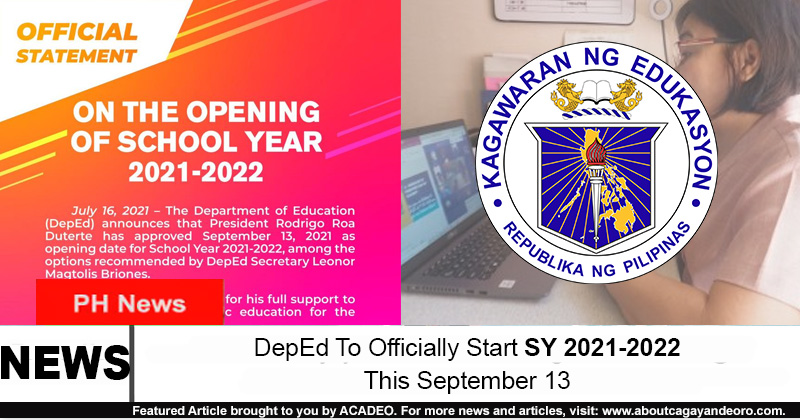 Deped Announces The Official Opening Date For Sy 2021 2022 As Approved Porn Sex Picture 1635