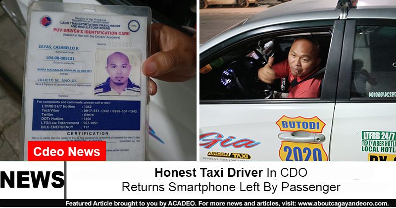 honest taxi driver