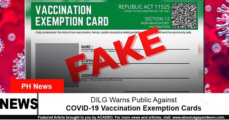 vaccination exemption cards