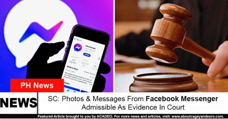 SC: Photos Messages From Facebook Messenger Admissible As Evidence In